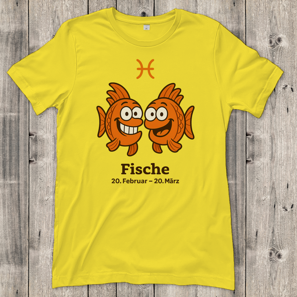 Damen T-Shirt Fische Comic