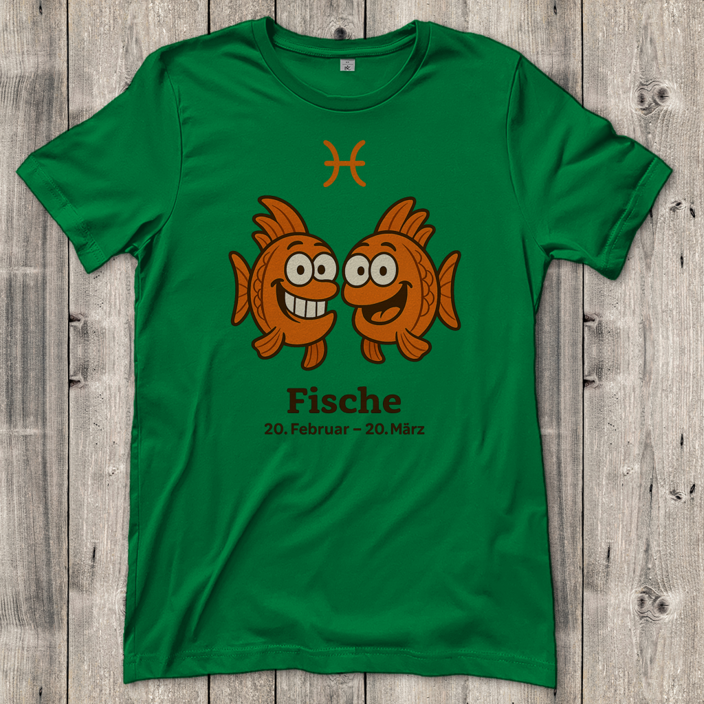 Damen T-Shirt Fische Comic