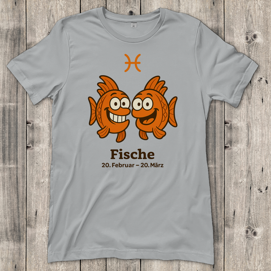 Damen T-Shirt Fische Comic