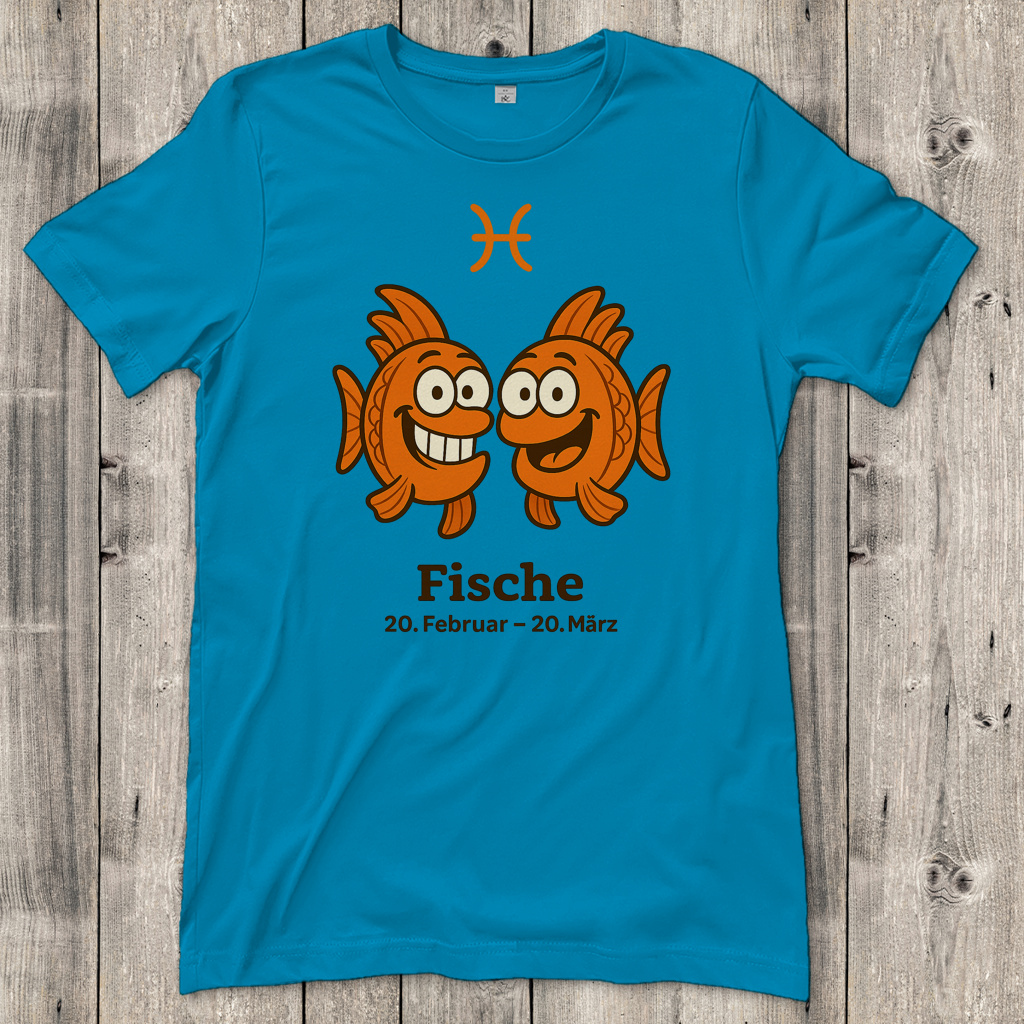 Damen T-Shirt Fische Comic