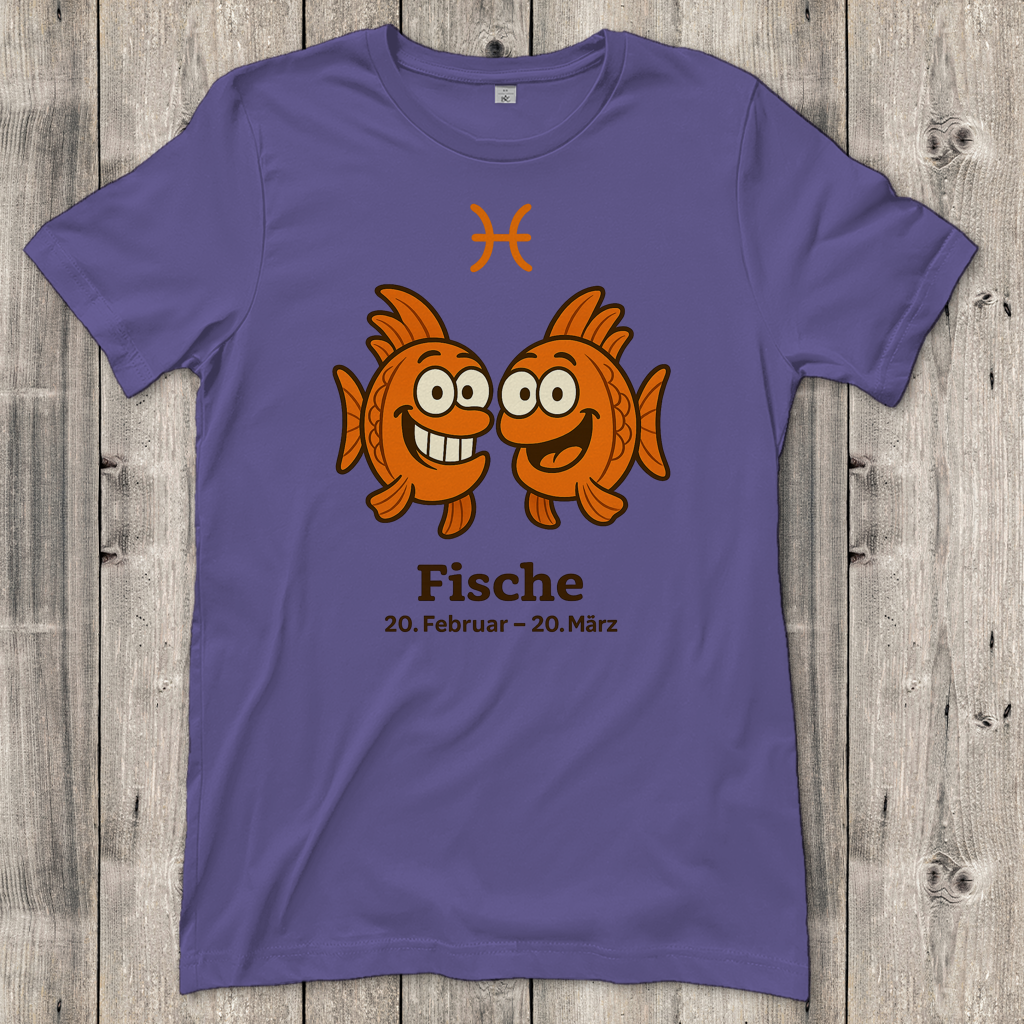 Damen T-Shirt Fische Comic