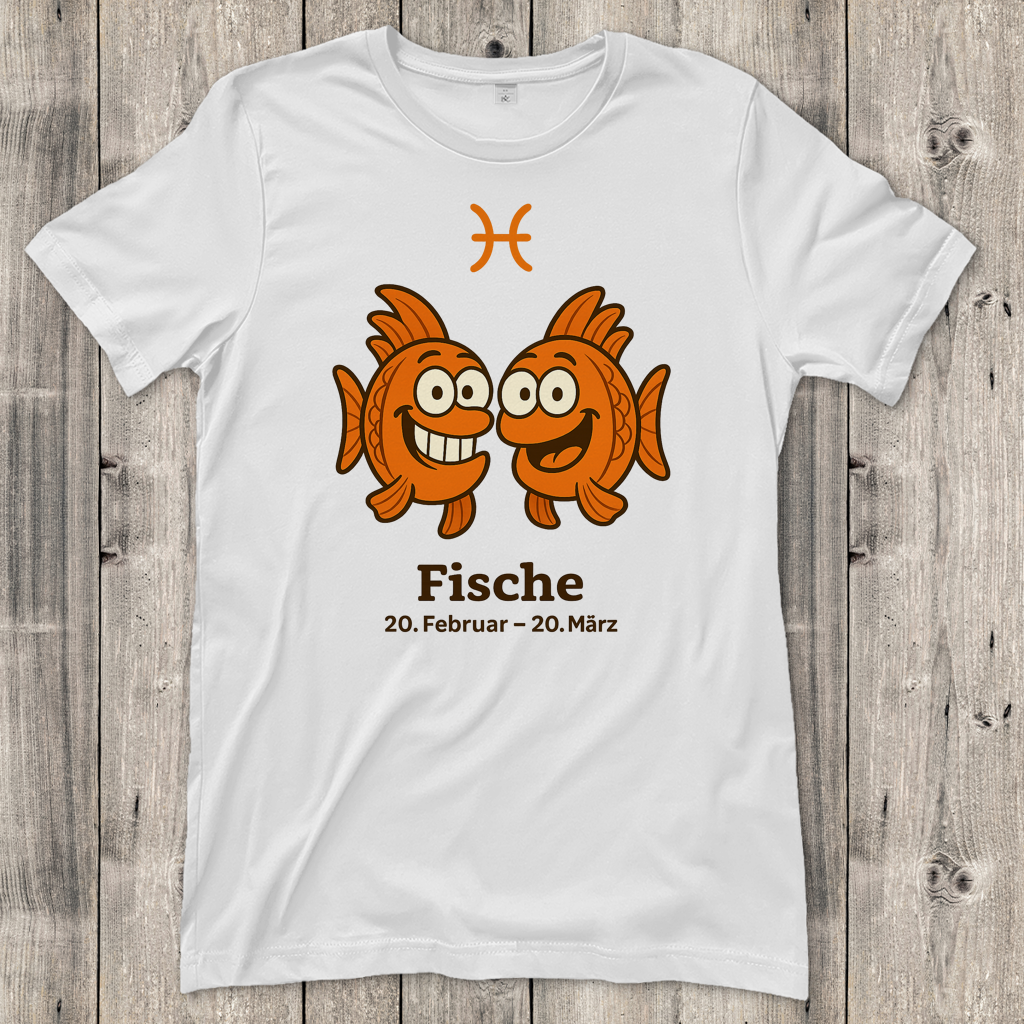 Damen T-Shirt Fische Comic