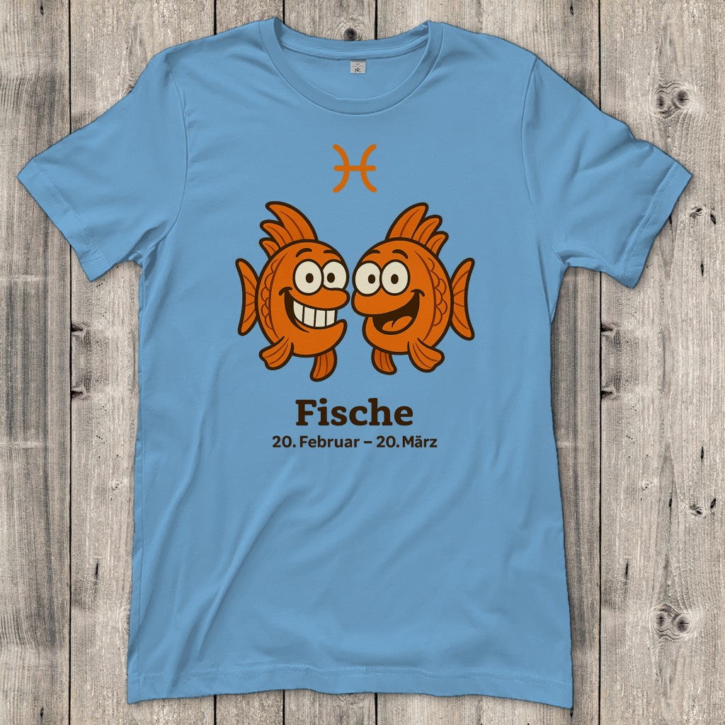 Damen T-Shirt Fische Comic