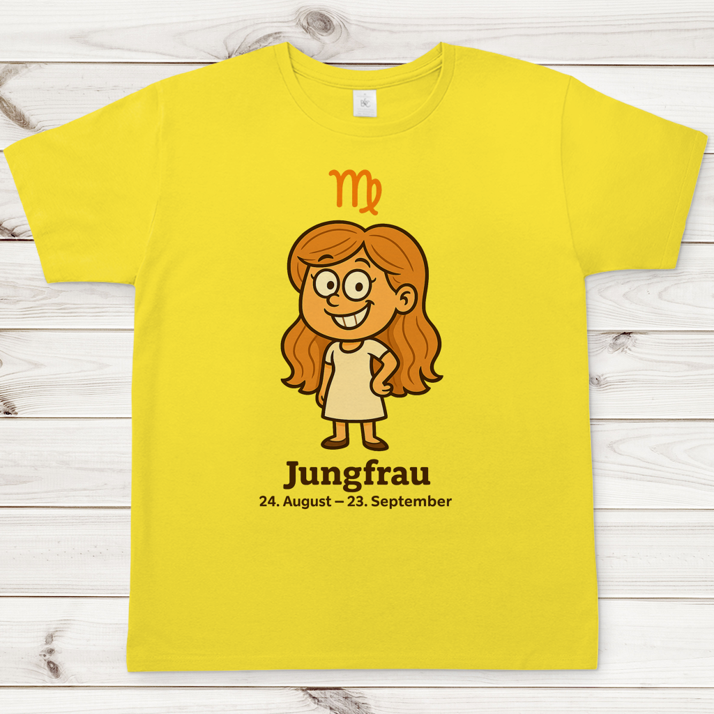 Herren T-Shirt Jungfrau Comic