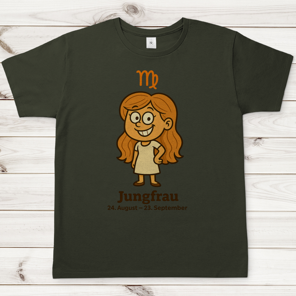 Herren T-Shirt Jungfrau Comic