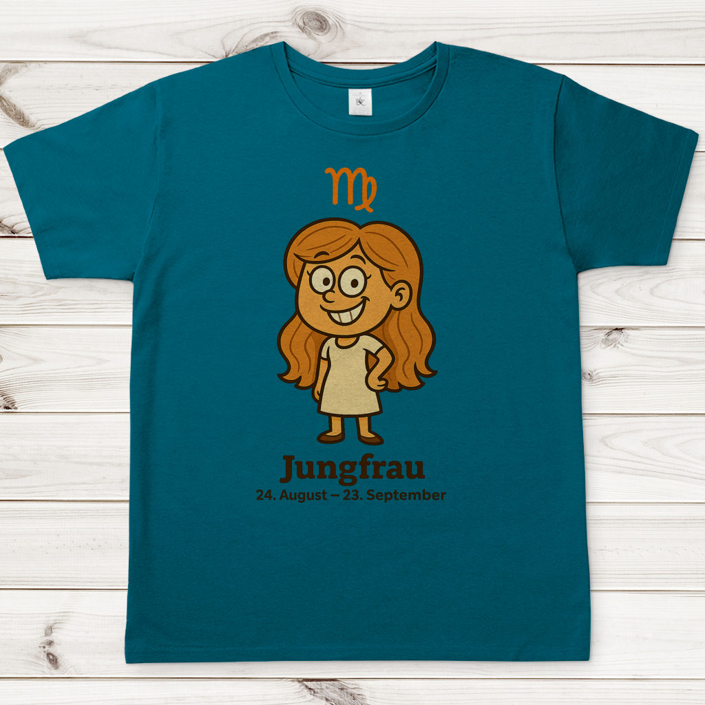 Herren T-Shirt Jungfrau Comic
