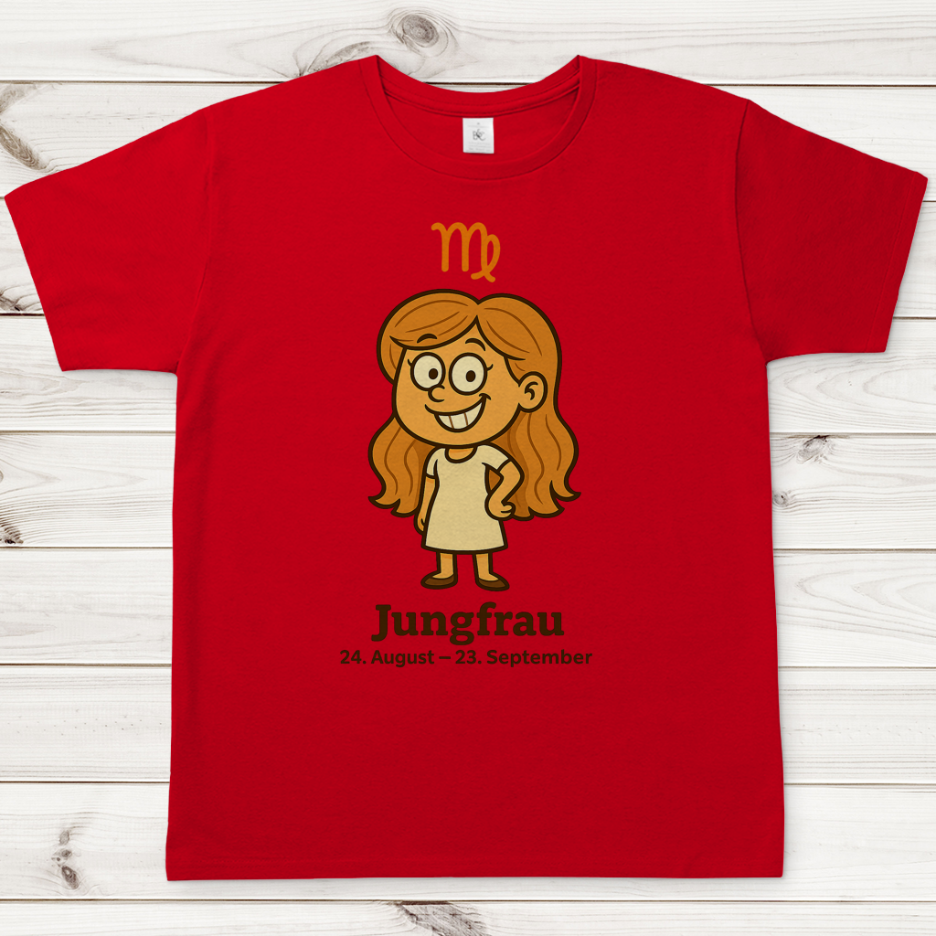 Herren T-Shirt Jungfrau Comic
