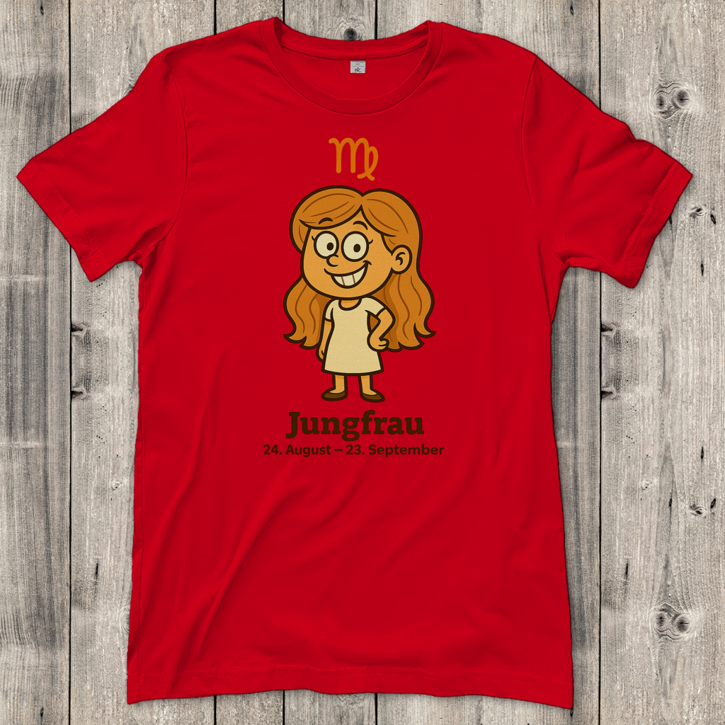 Damen T-Shirt Jungfrau Comic