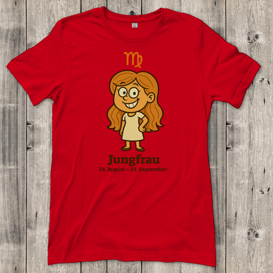 Damen T-Shirt Jungfrau Comic