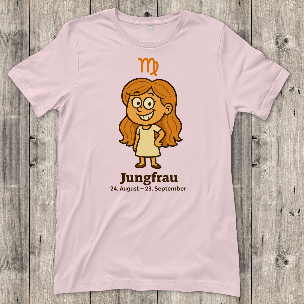 Damen T-Shirt Jungfrau Comic