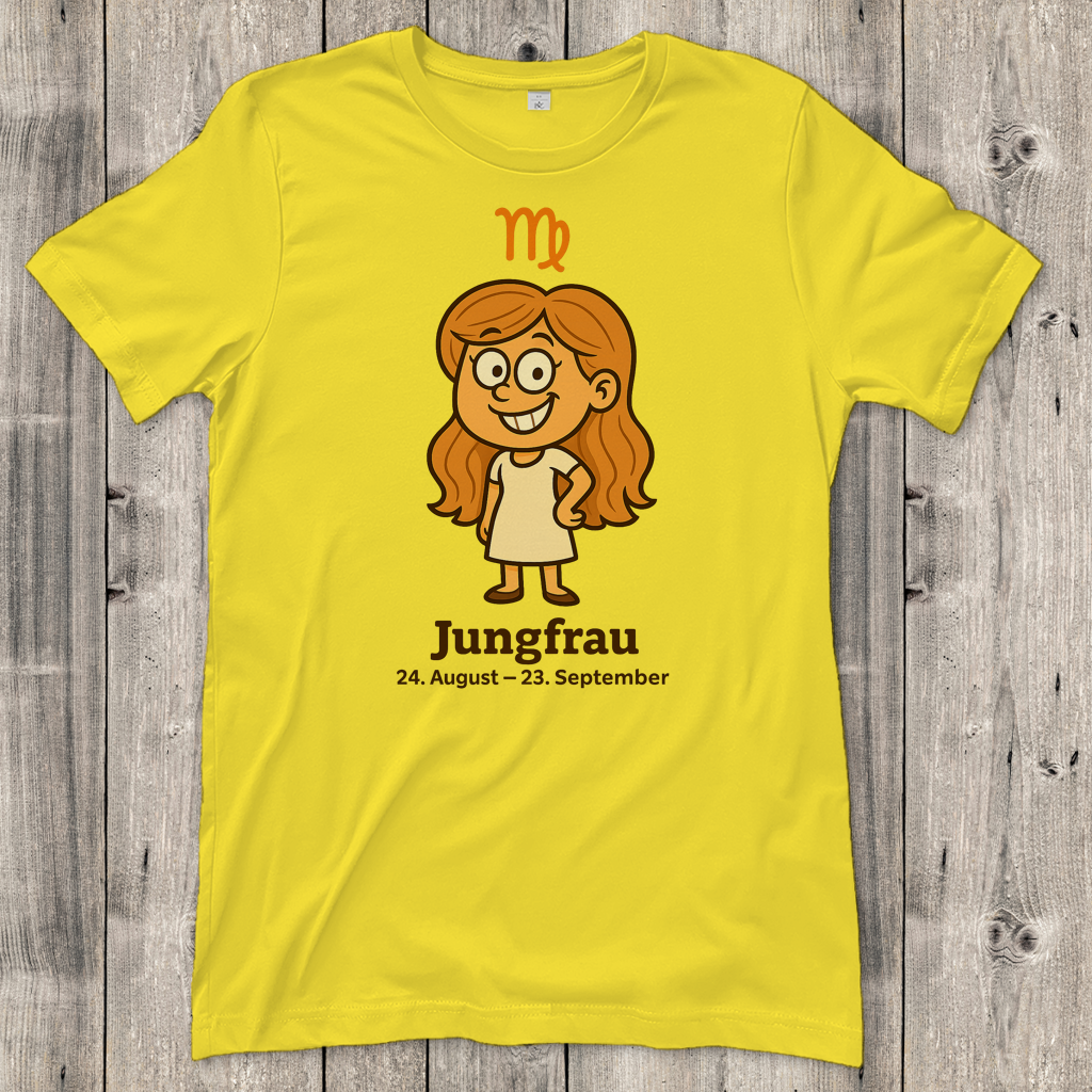 Damen T-Shirt Jungfrau Comic