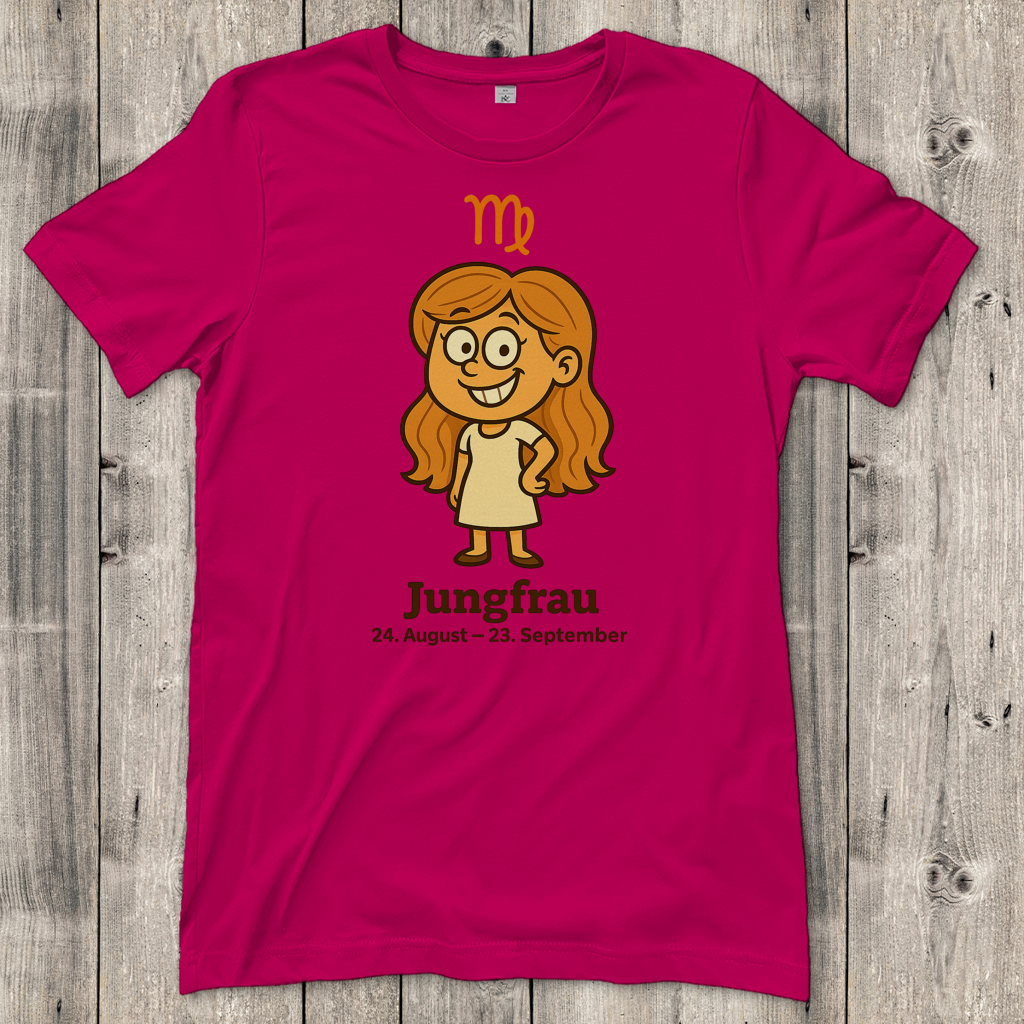 Damen T-Shirt Jungfrau Comic