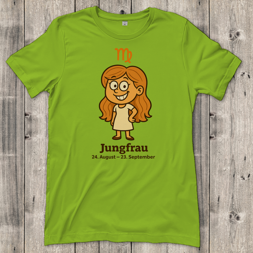Damen T-Shirt Jungfrau Comic