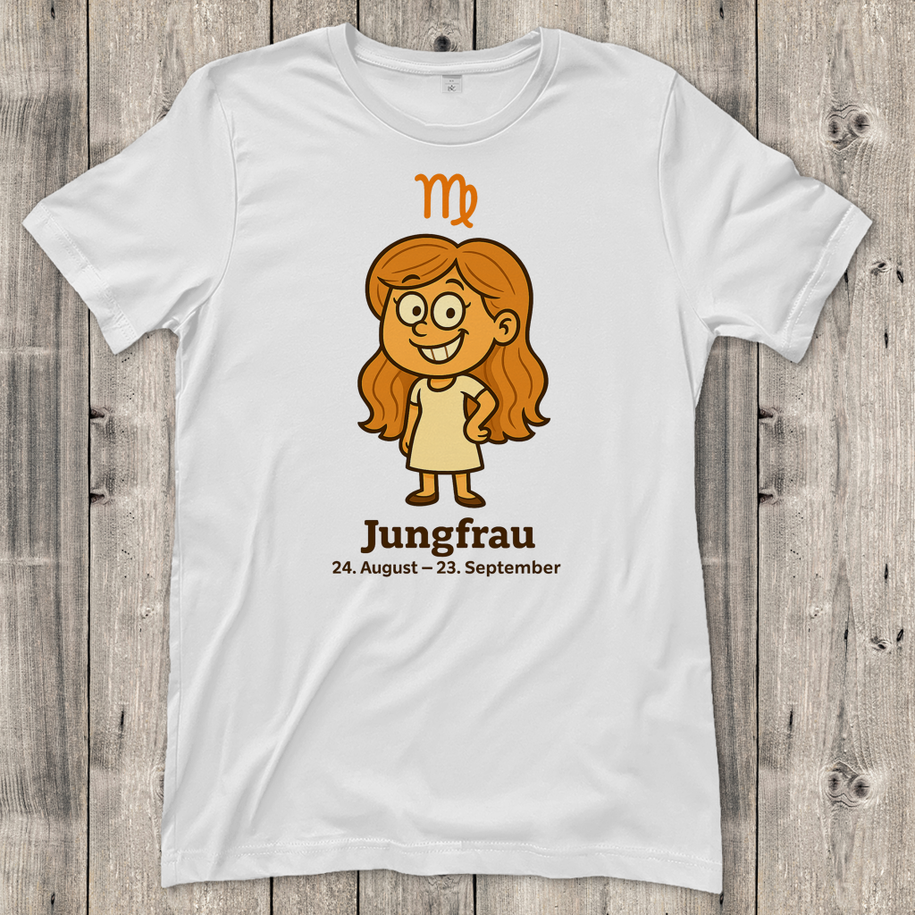Damen T-Shirt Jungfrau Comic