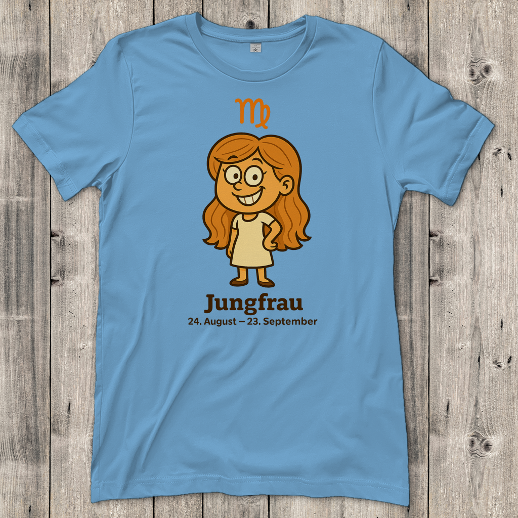 Damen T-Shirt Jungfrau Comic