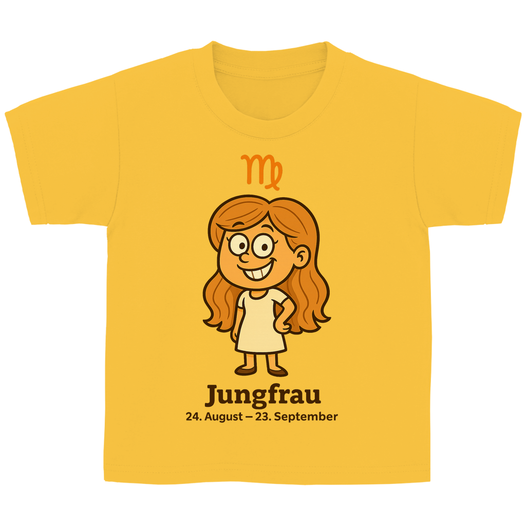 Kinder Basic T-Shirt Jungfrau Comic