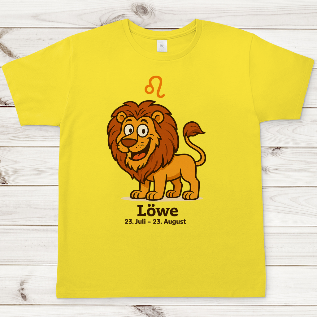 Herren T-Shirt Löwe Comic