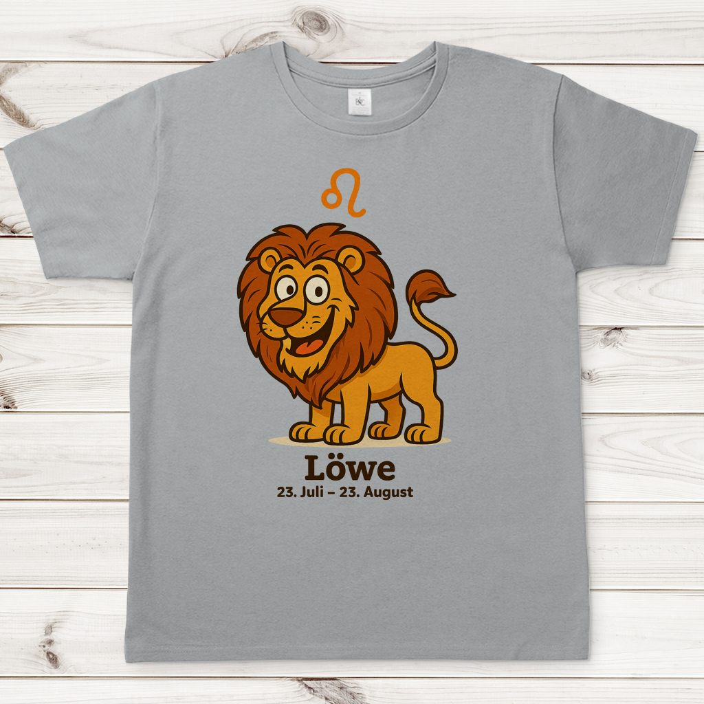 Herren T-Shirt Löwe Comic