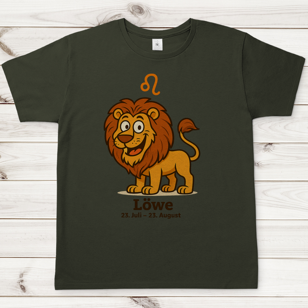 Herren T-Shirt Löwe Comic