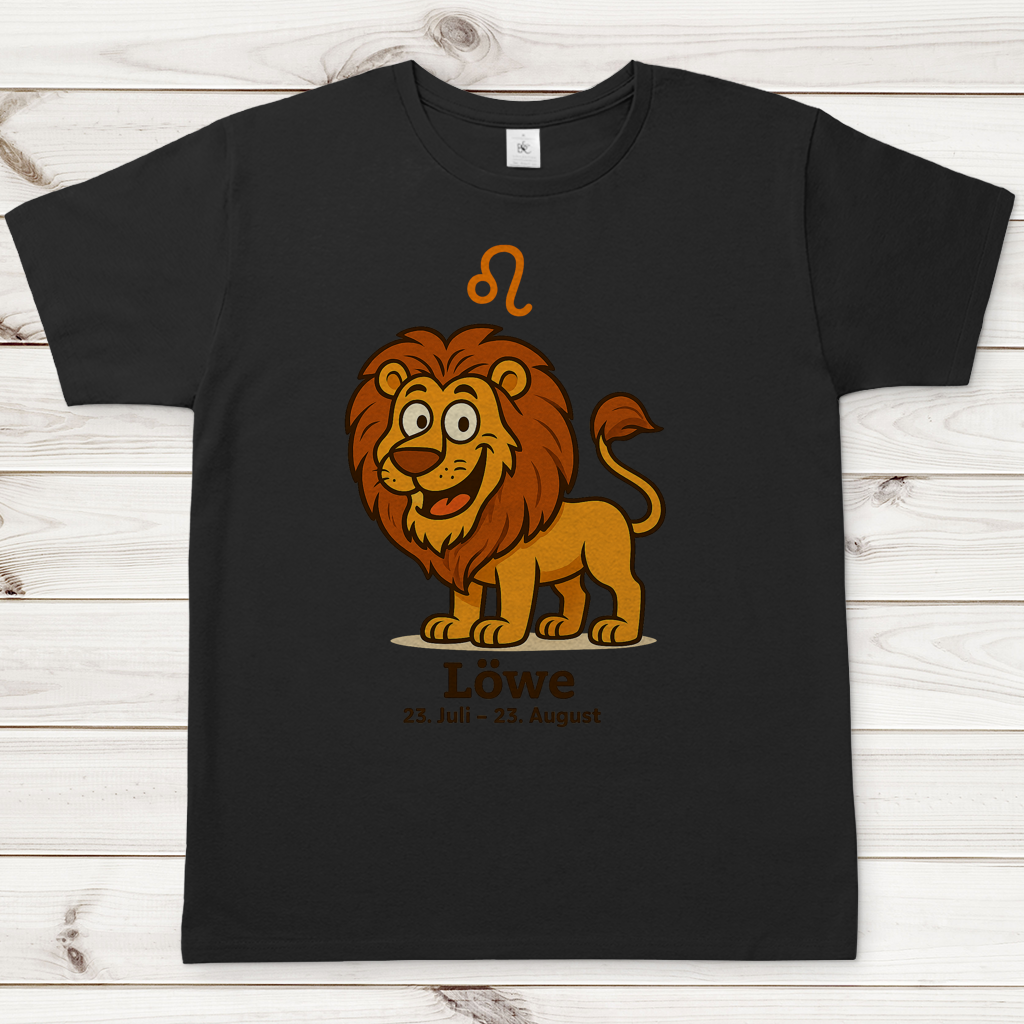 Herren T-Shirt Löwe Comic