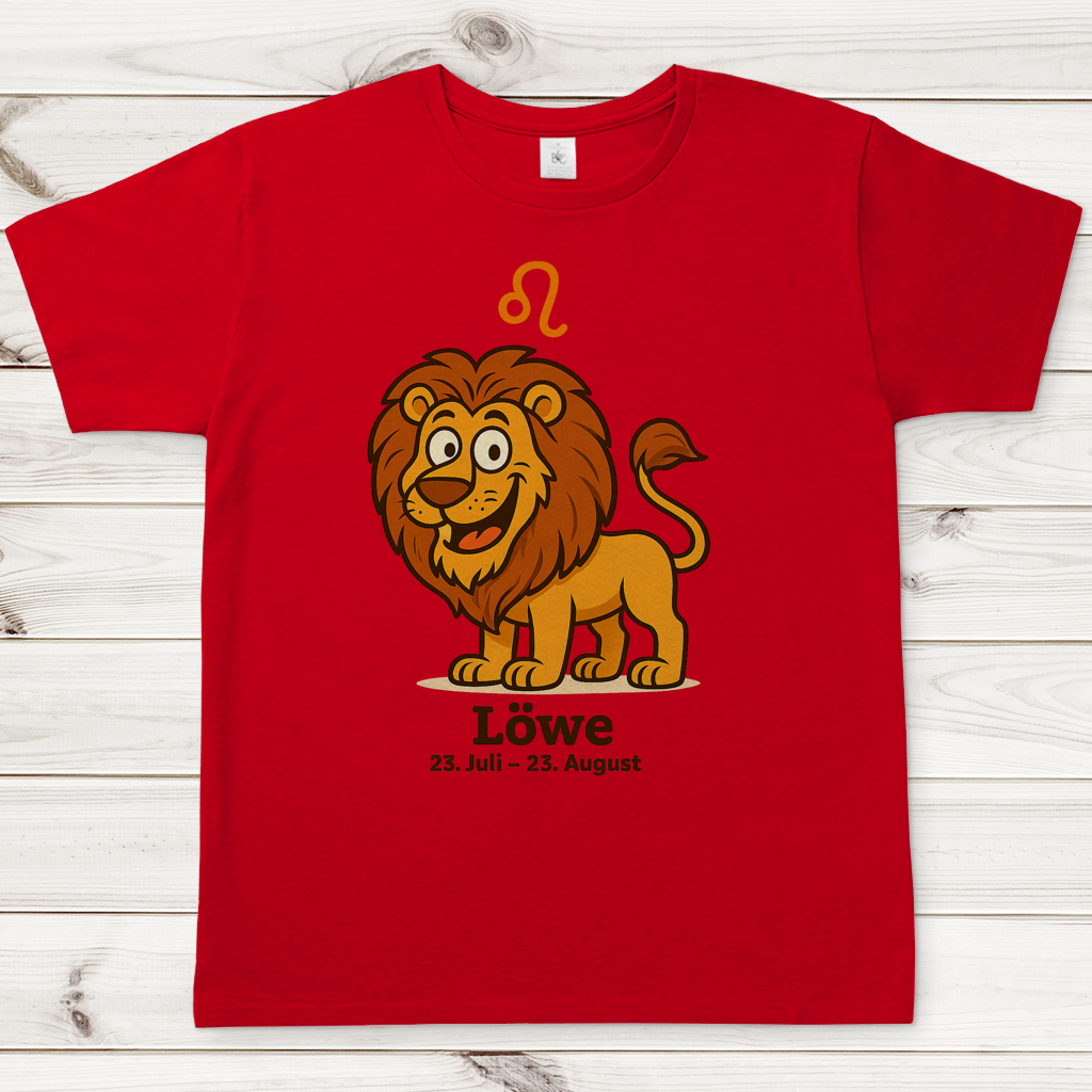 Herren T-Shirt Löwe Comic