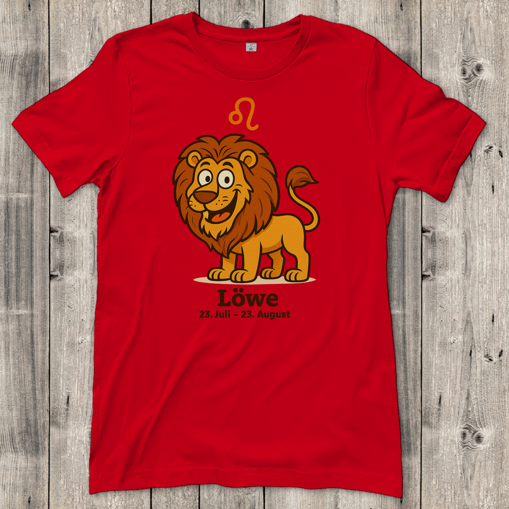 Damen T-Shirt Löwe Comic