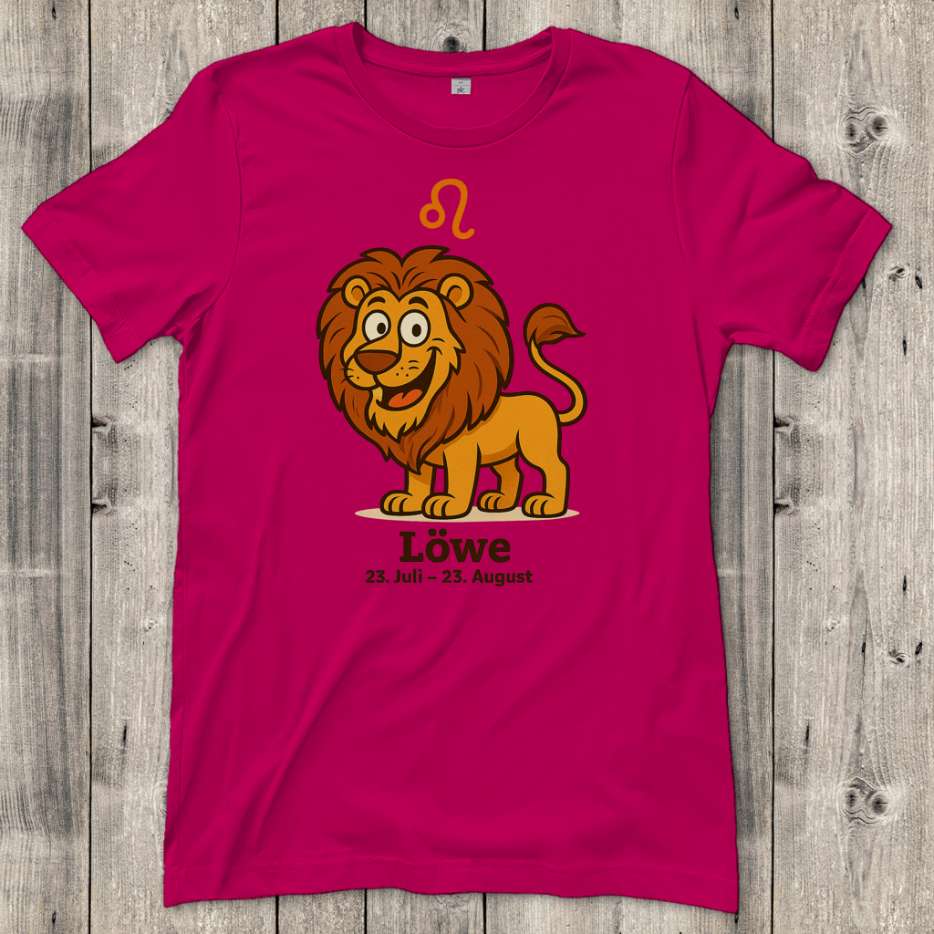 Damen T-Shirt Löwe Comic
