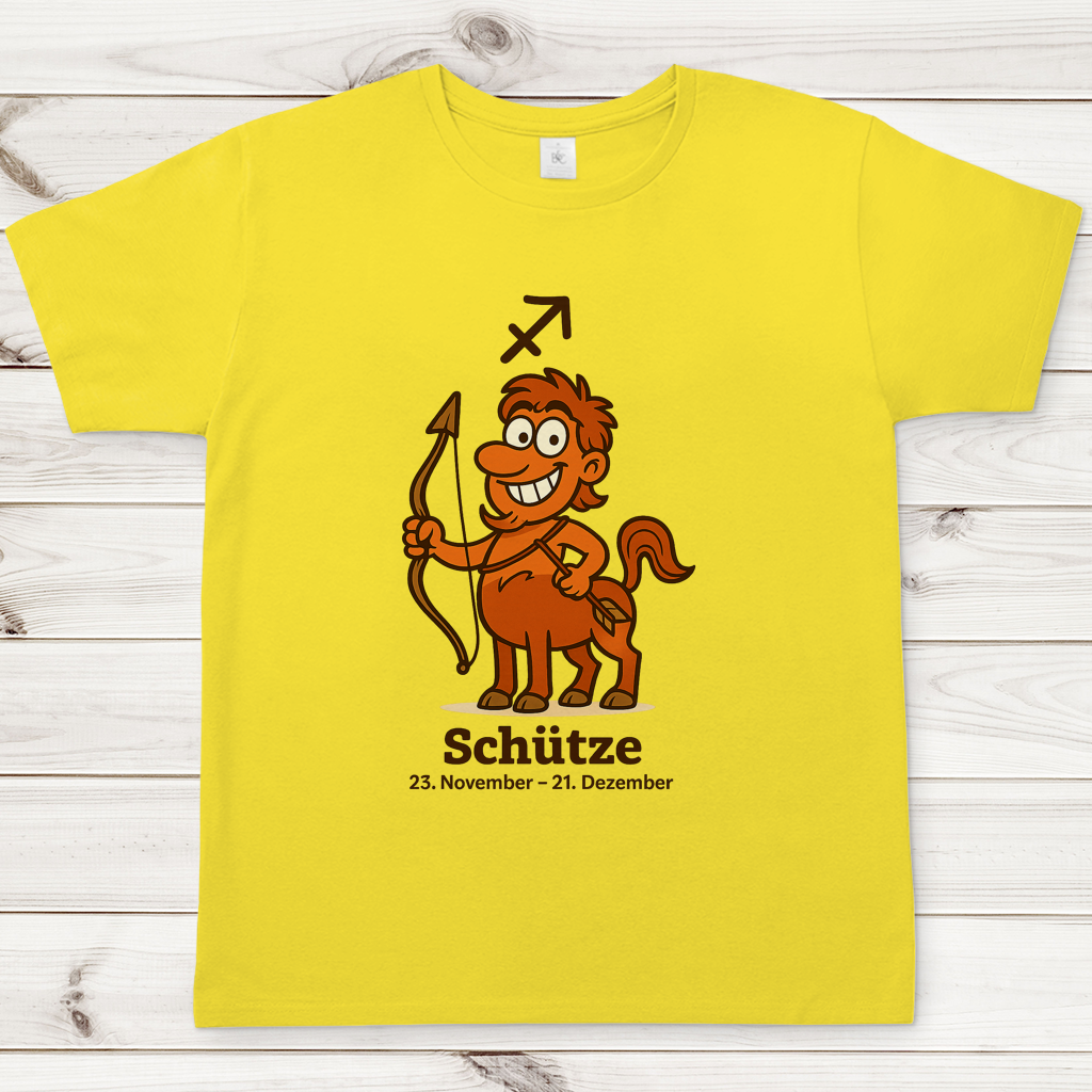 Herren T-Shirt Schütze Comic
