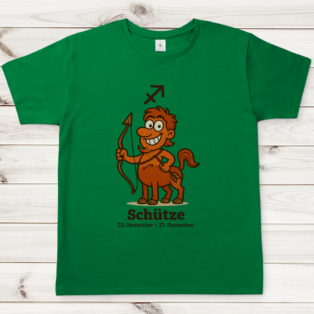 Herren T-Shirt Schütze Comic