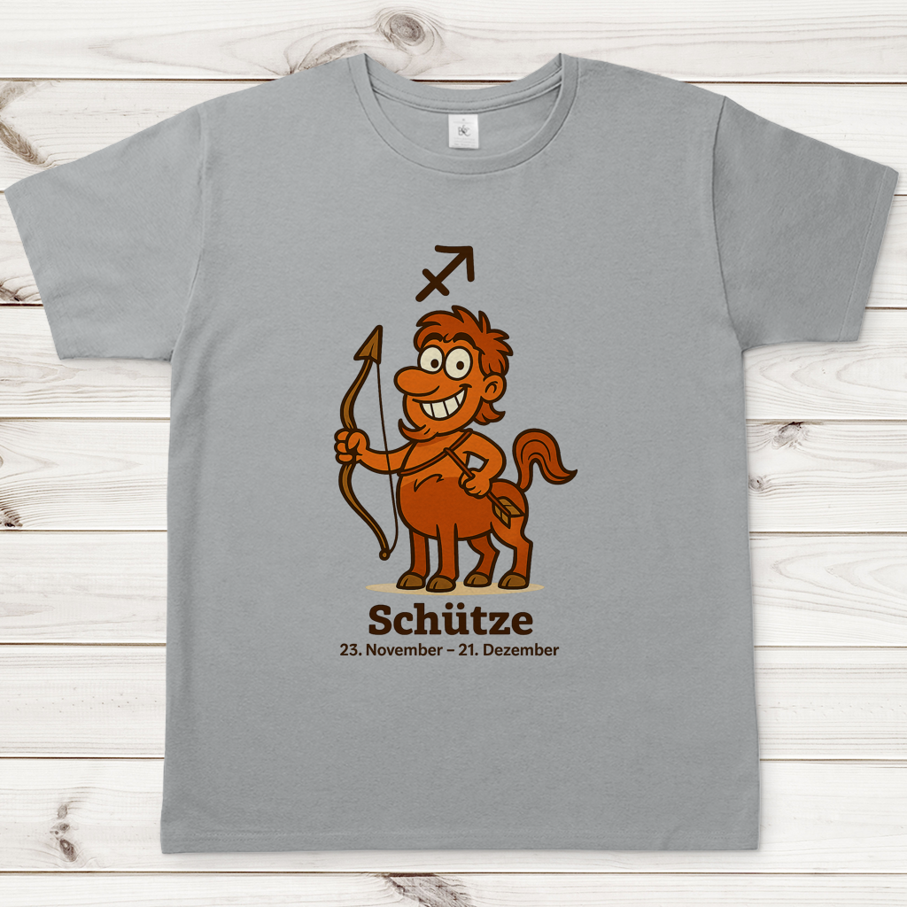 Herren T-Shirt Schütze Comic