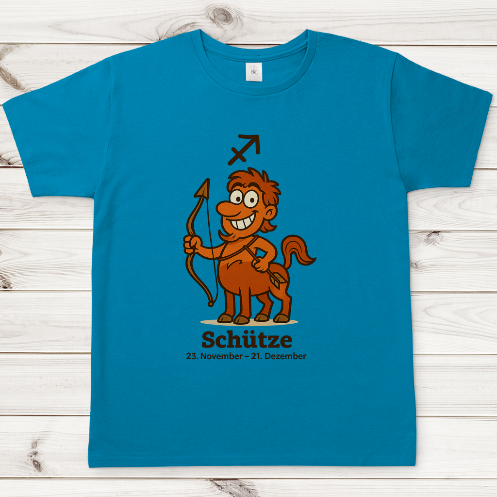 Herren T-Shirt Schütze Comic