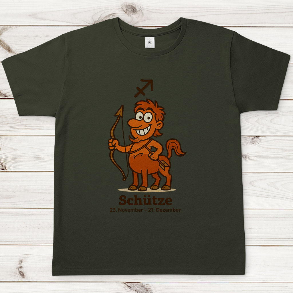 Herren T-Shirt Schütze Comic