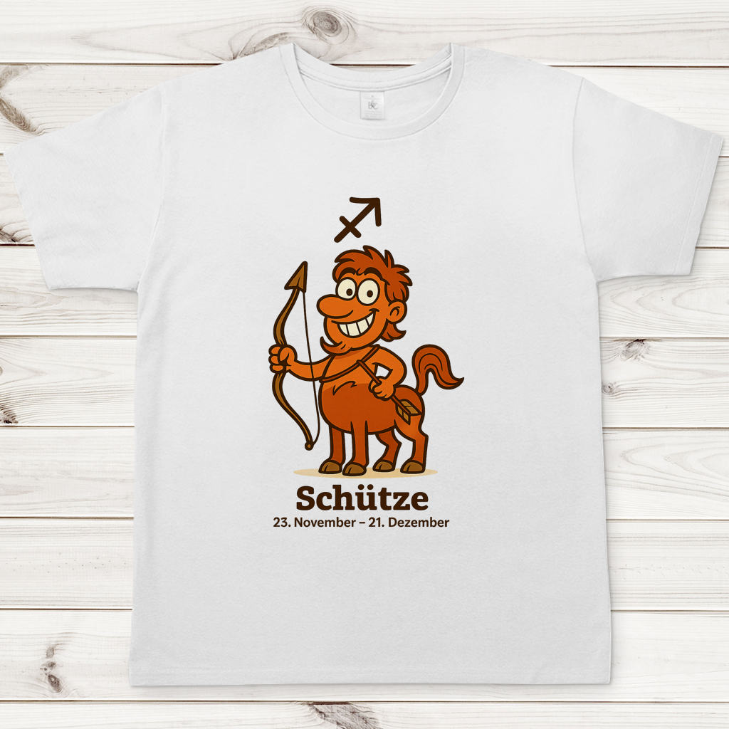 Herren T-Shirt Schütze Comic