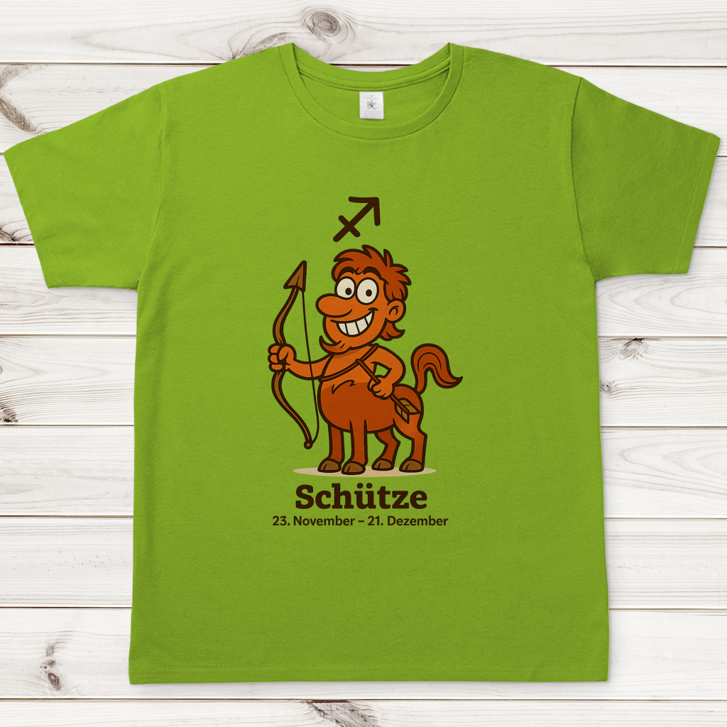 Herren T-Shirt Schütze Comic
