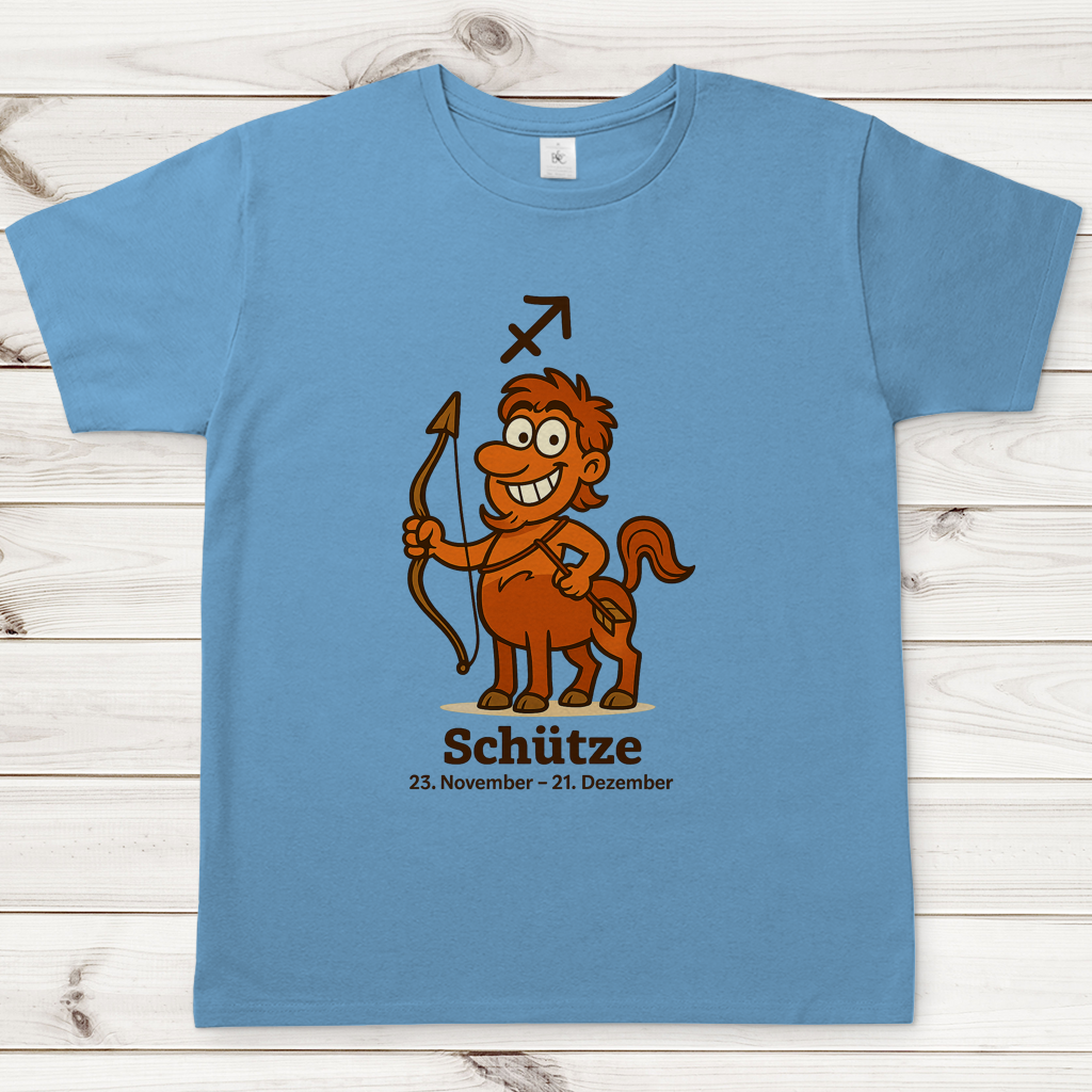 Herren T-Shirt Schütze Comic
