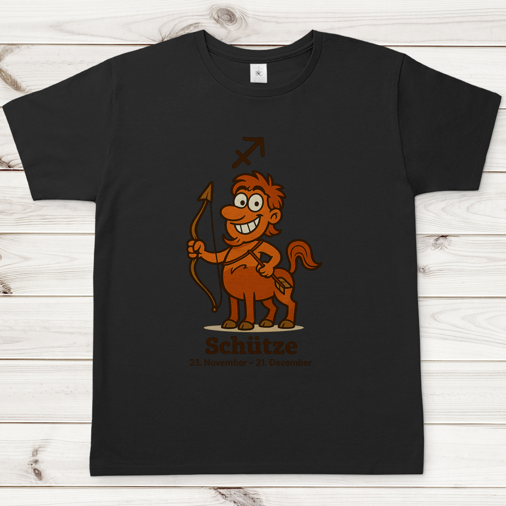 Herren T-Shirt Schütze Comic