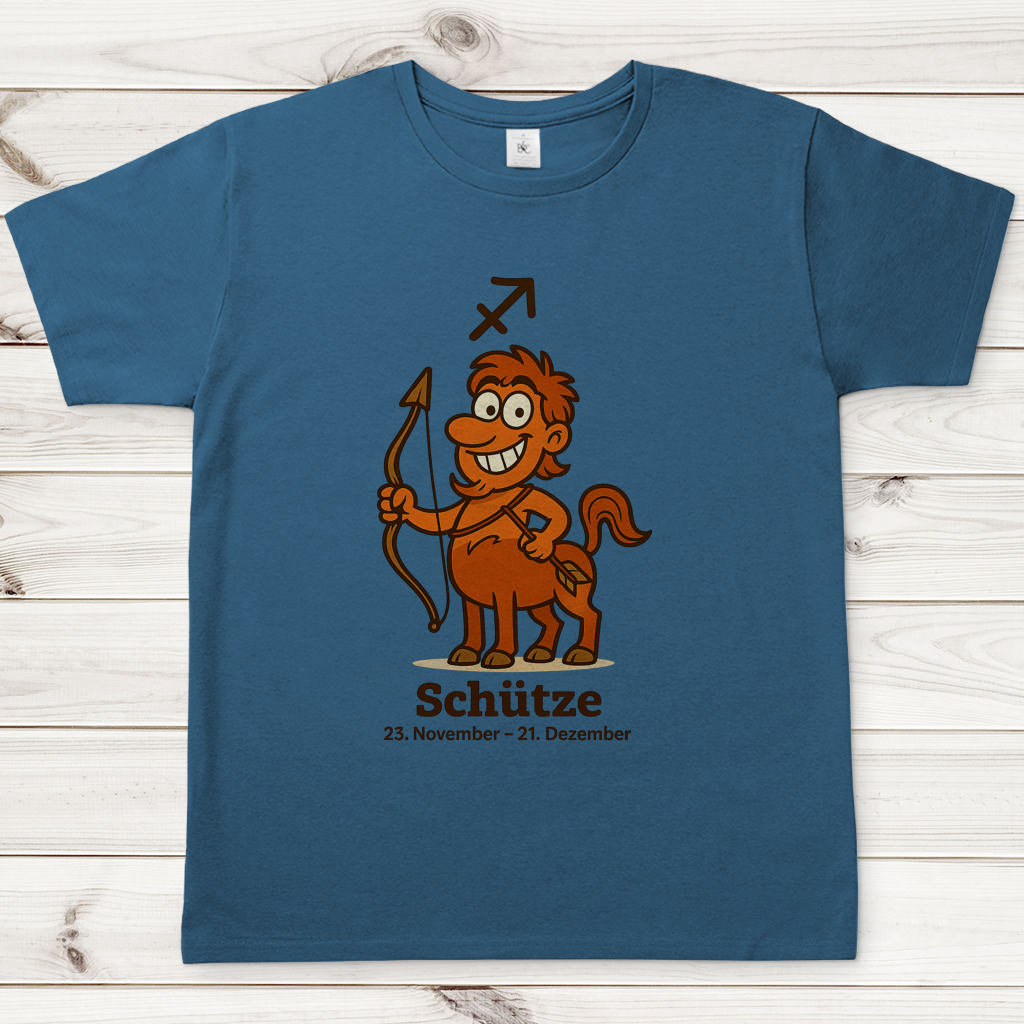 Herren T-Shirt Schütze Comic