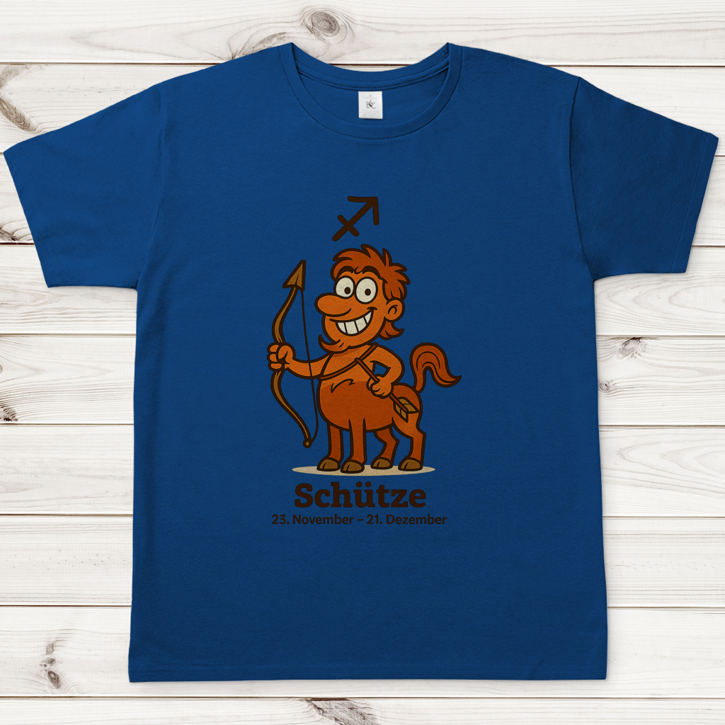 Herren T-Shirt Schütze Comic