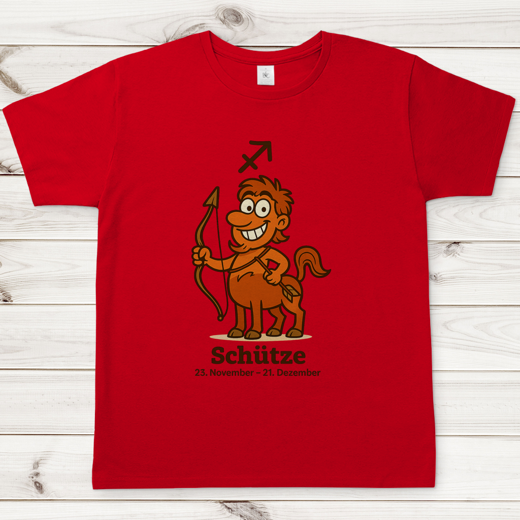 Herren T-Shirt Schütze Comic
