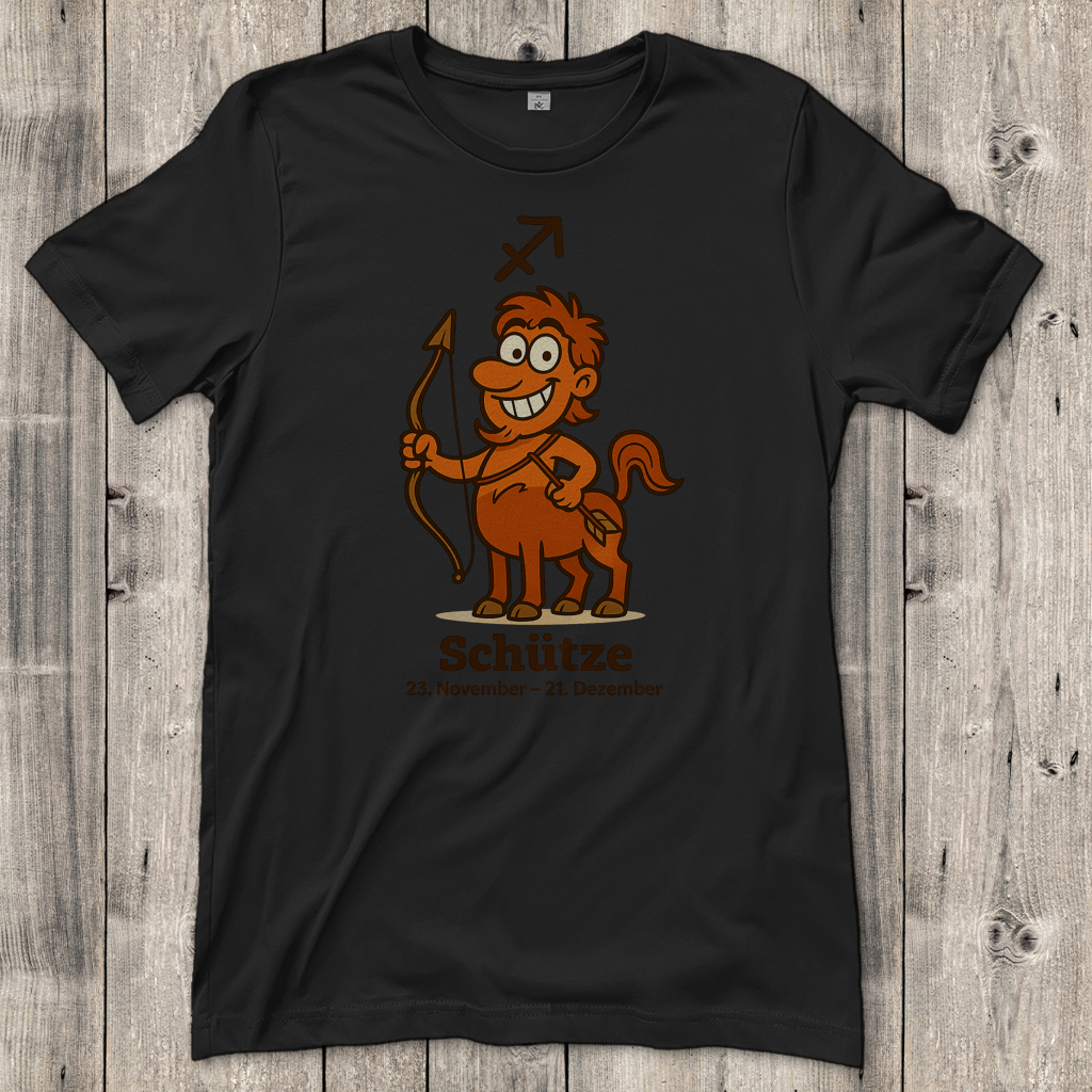 Damen T-Shirt Schütze Comic