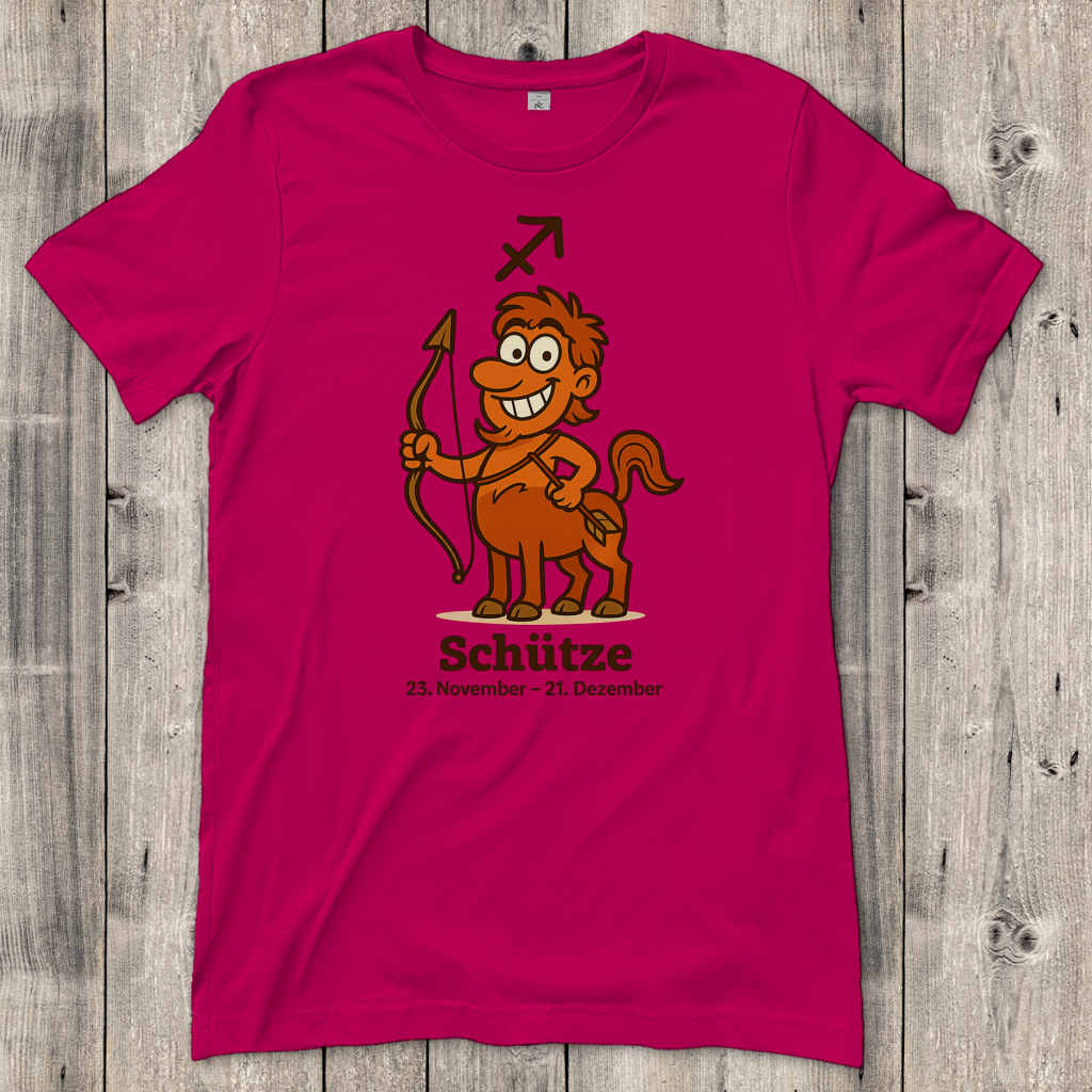 Damen T-Shirt Schütze Comic