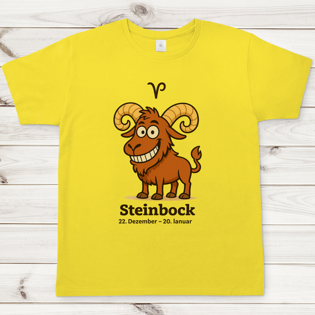 Herren T-Shirt Steinbock Comic
