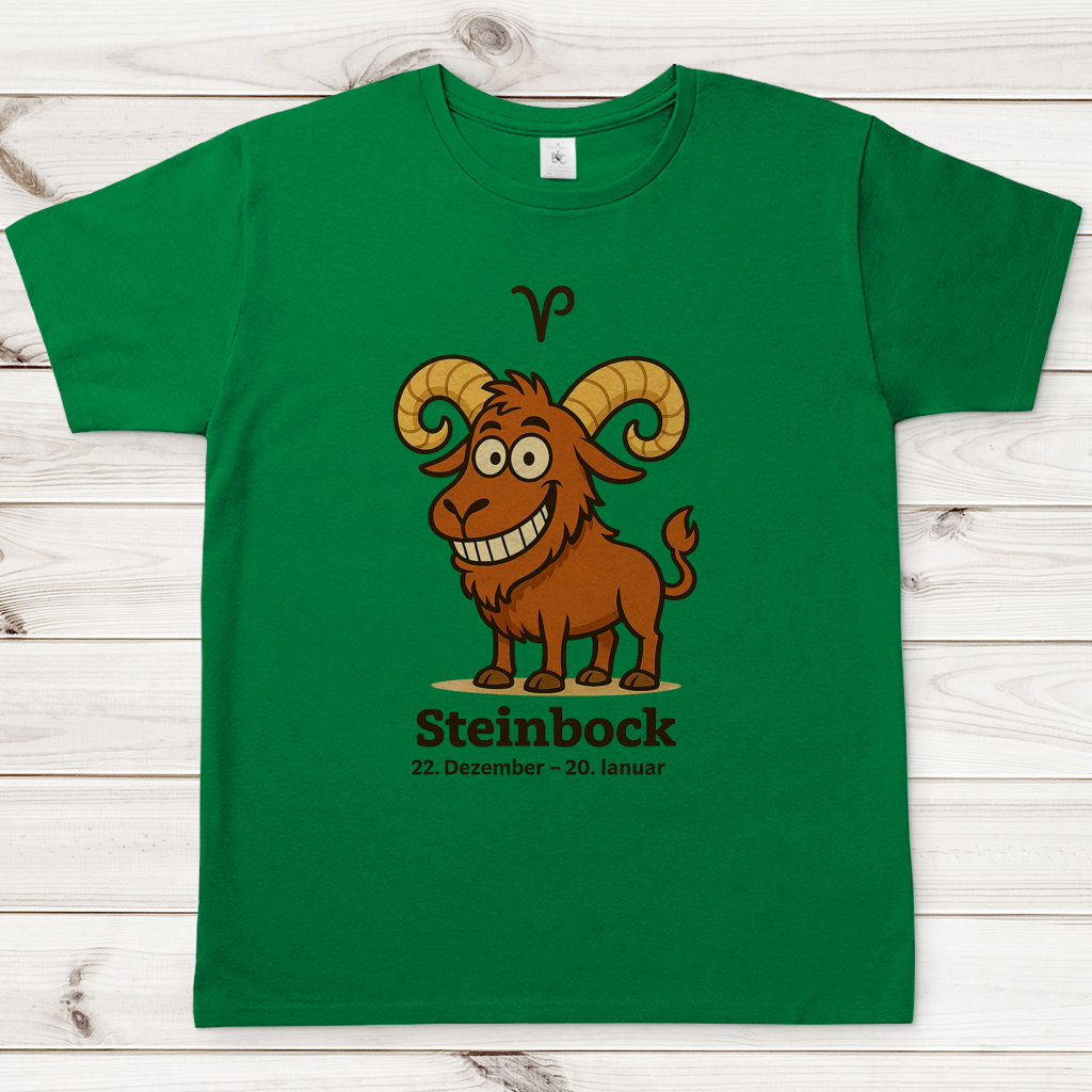 Herren T-Shirt Steinbock Comic