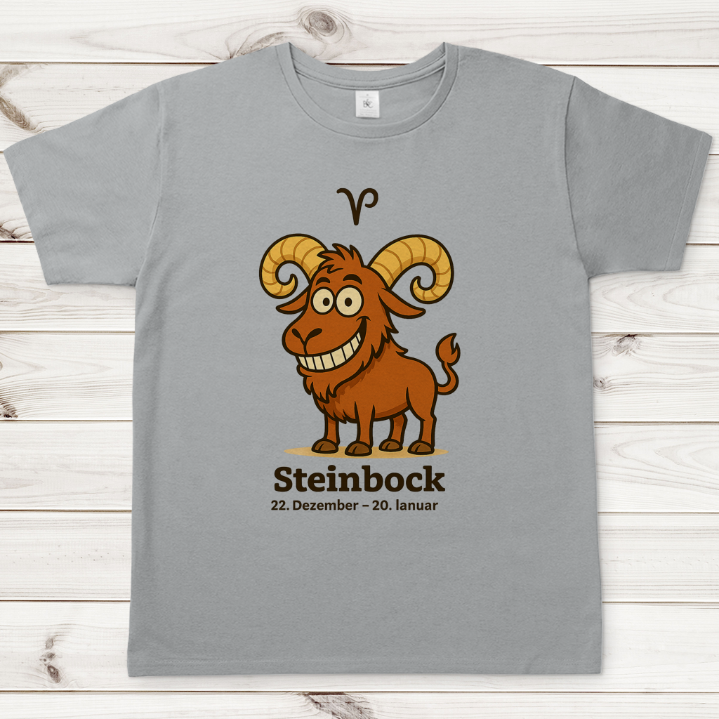 Herren T-Shirt Steinbock Comic