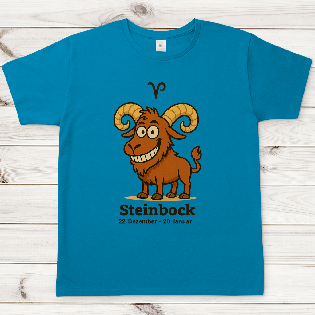 Herren T-Shirt Steinbock Comic
