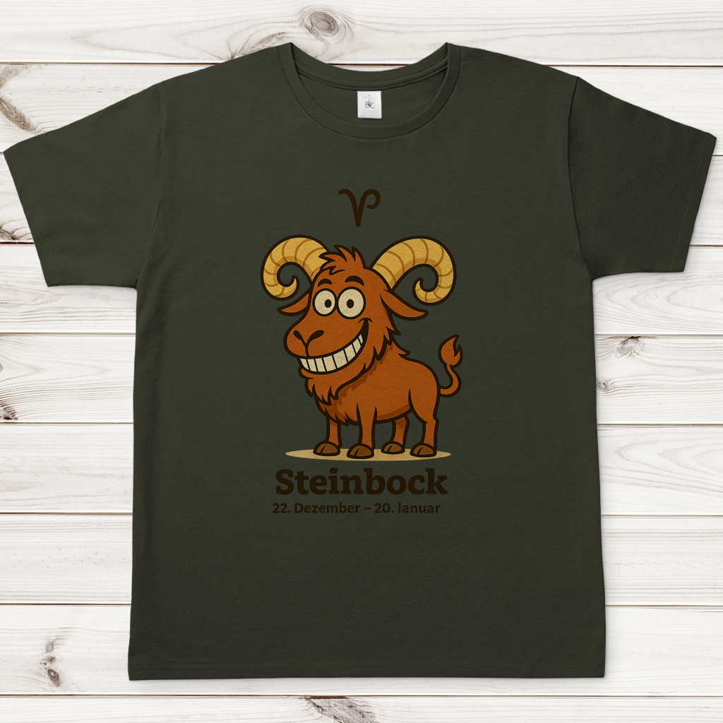 Herren T-Shirt Steinbock Comic