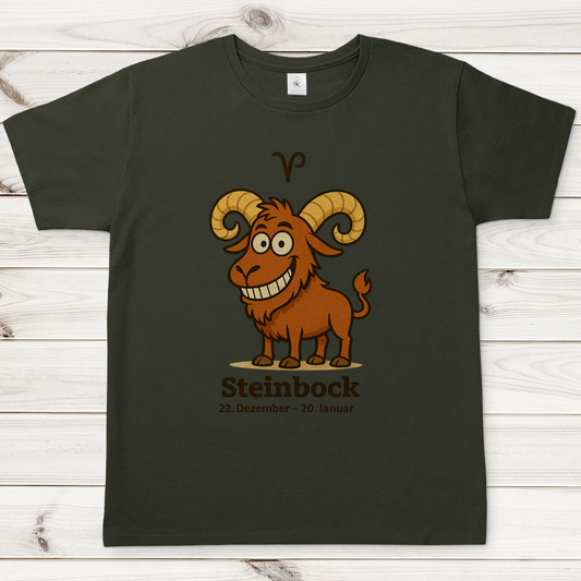 Herren T-Shirt Steinbock Comic