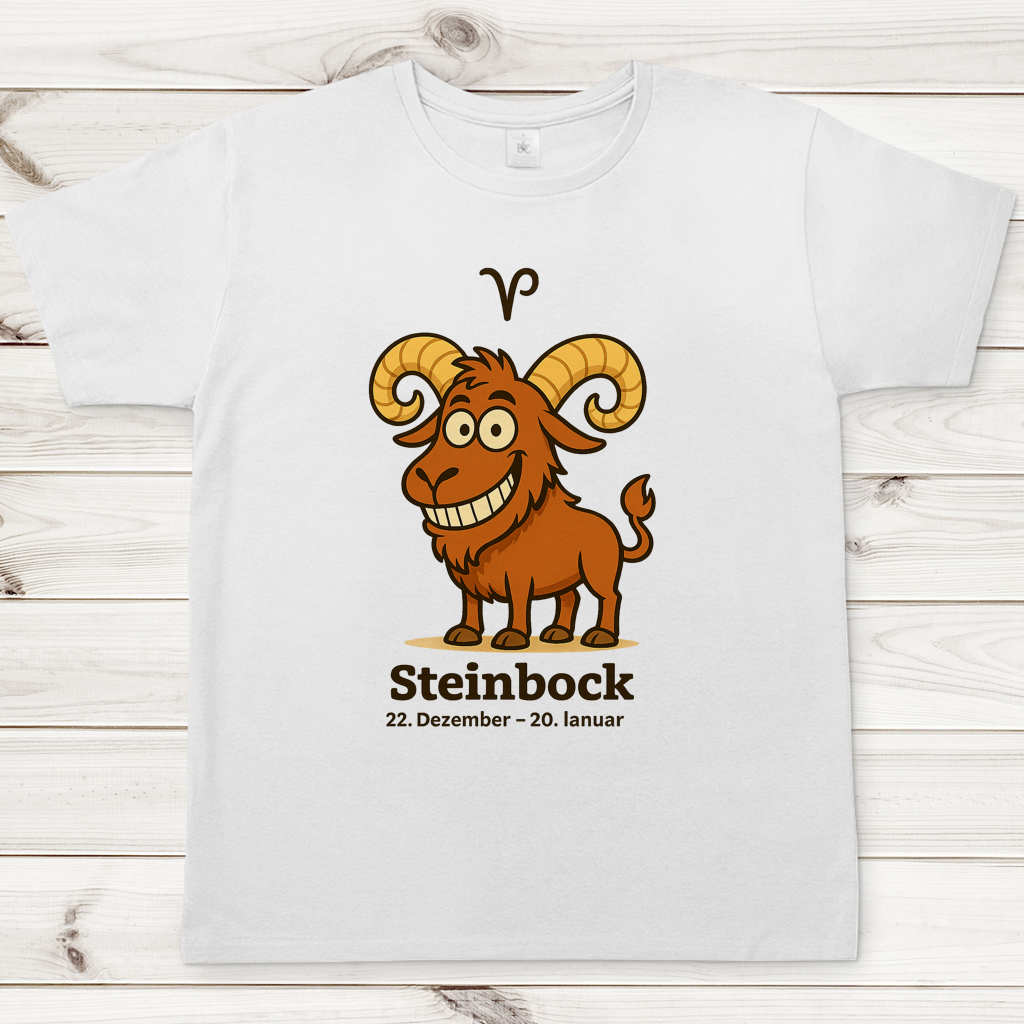 Herren T-Shirt Steinbock Comic