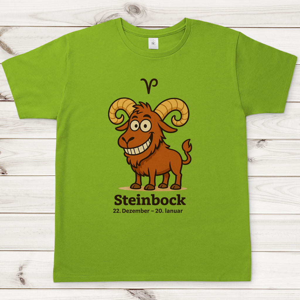 Herren T-Shirt Steinbock Comic