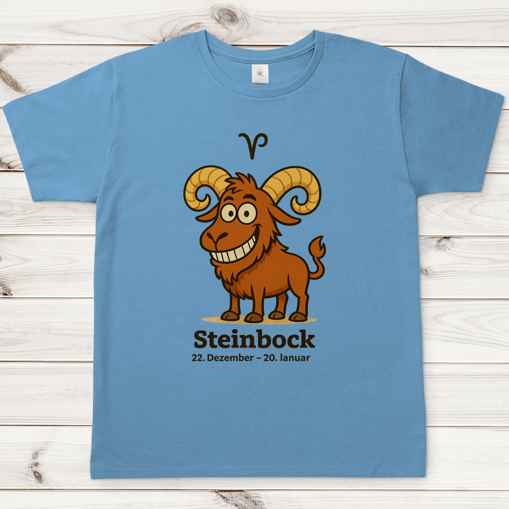 Herren T-Shirt Steinbock Comic